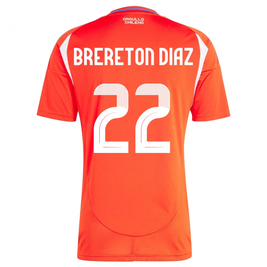 Criança Camisola Chile Ben Brereton Díaz #22 Vermelho Principal 24-26 Camisa Brasil