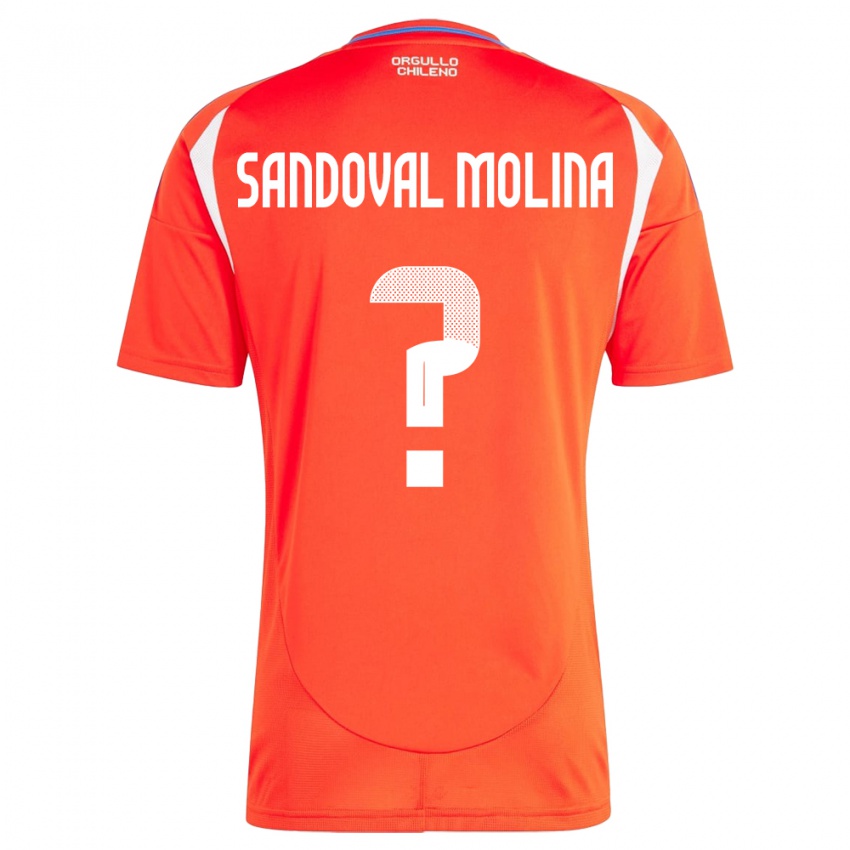 Criança Camisola Chile Mario Sandoval Molina #0 Vermelho Principal 24-26 Camisa Brasil