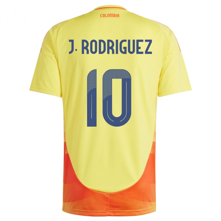 Criança Camisola Colômbia James Rodríguez #10 Amarelo Principal 24-26 Camisa Brasil