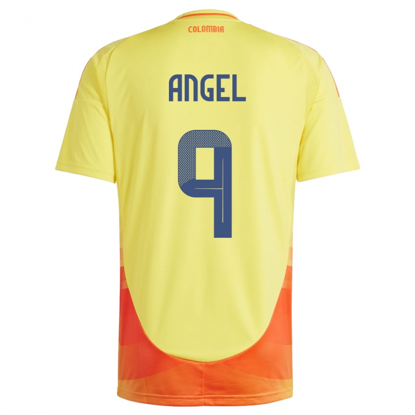 Criança Camisola Colômbia Tomás Ángel #9 Amarelo Principal 24-26 Camisa Brasil