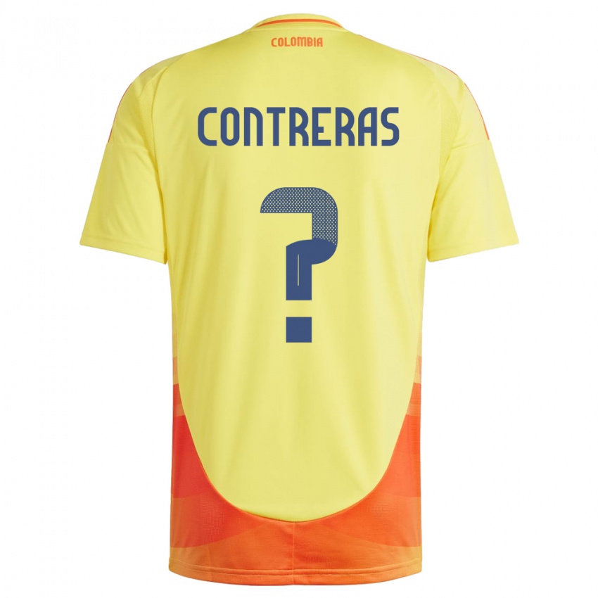 Criança Camisola Colômbia David Contreras #0 Amarelo Principal 24-26 Camisa Brasil