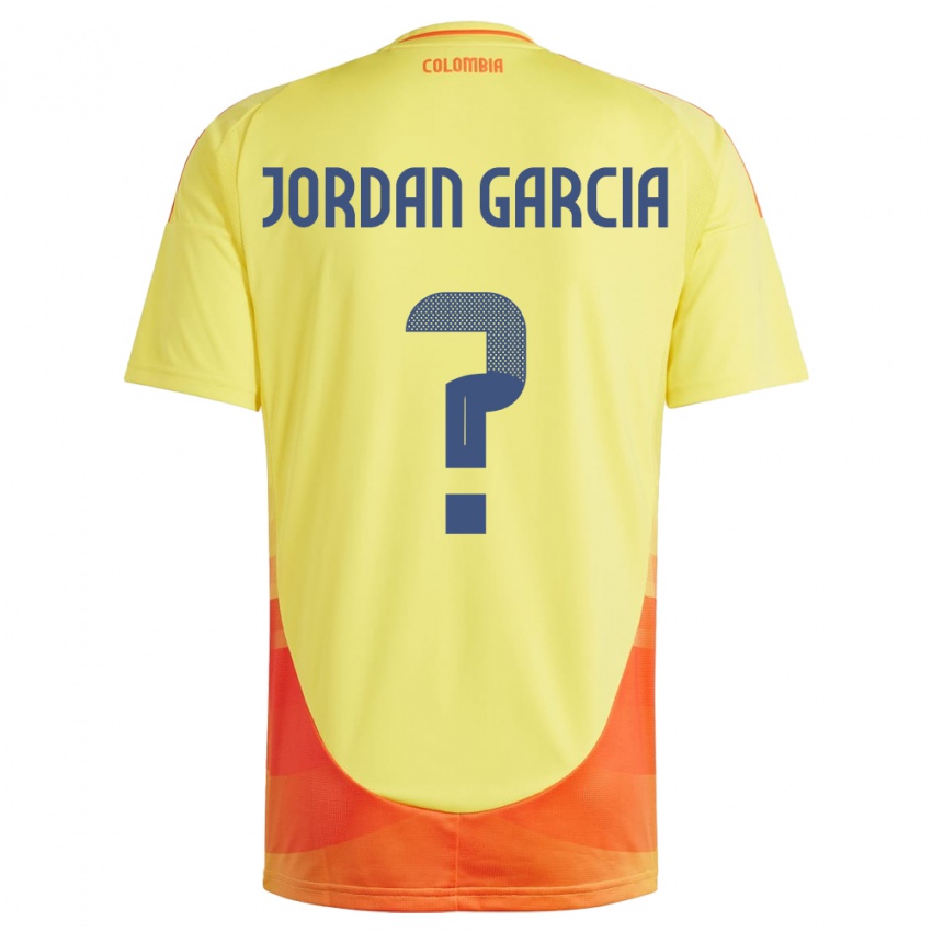 Criança Camisola Colômbia Jordan García #0 Amarelo Principal 24-26 Camisa Brasil