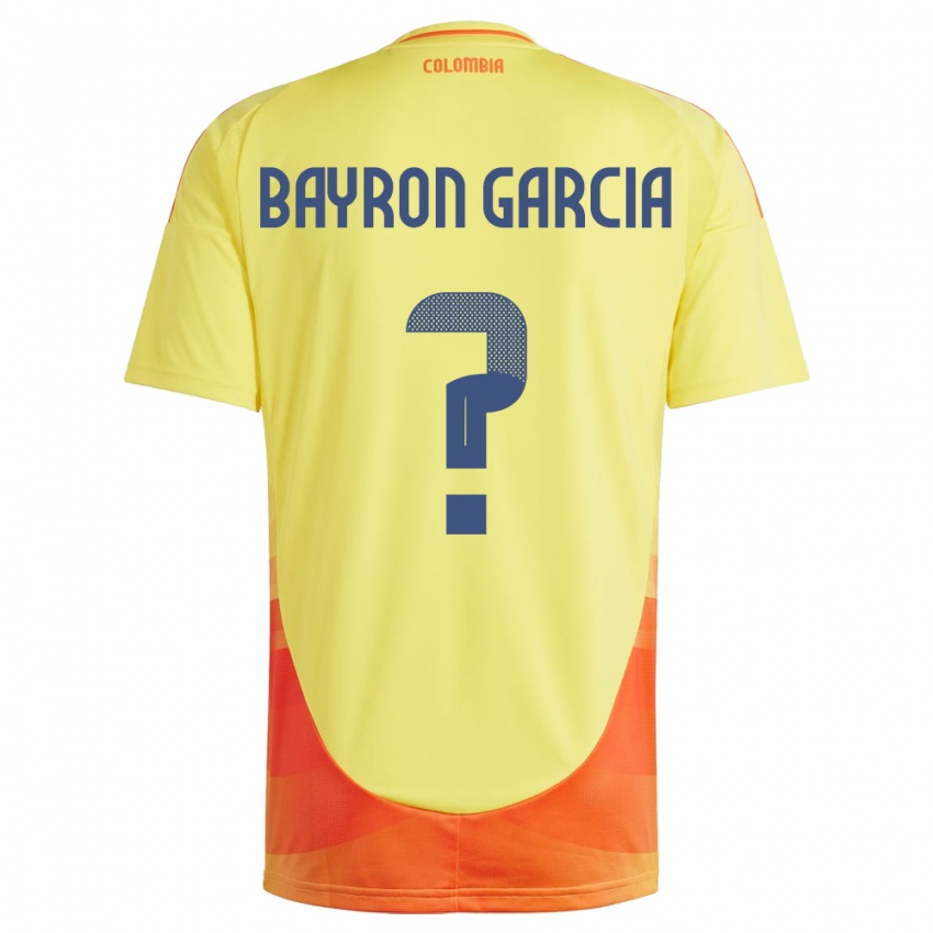 Criança Camisola Colômbia Bayron García #0 Amarelo Principal 24-26 Camisa Brasil