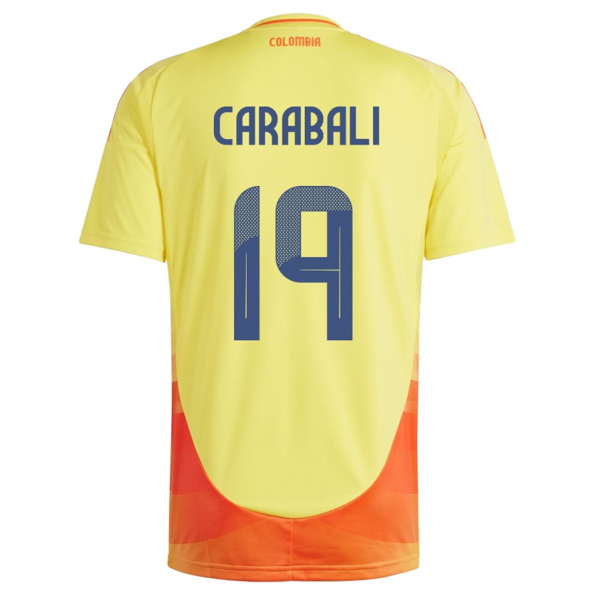 Criança Camisola Colômbia Jorelyn Carabalí #19 Amarelo Principal 24-26 Camisa Brasil