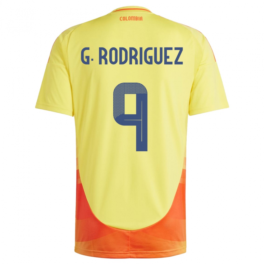 Criança Camisola Colômbia Gabriela Rodríguez #9 Amarelo Principal 24-26 Camisa Brasil