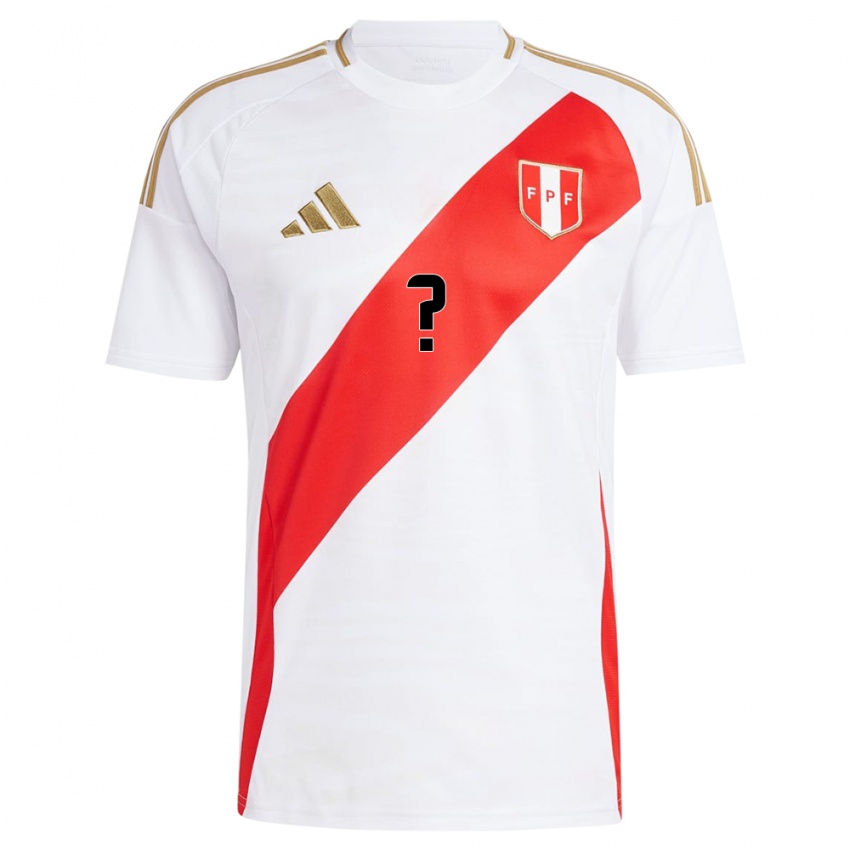 Criança Camisola Peru Fabrisio Mesías #0 Branco Principal 24-26 Camisa Brasil