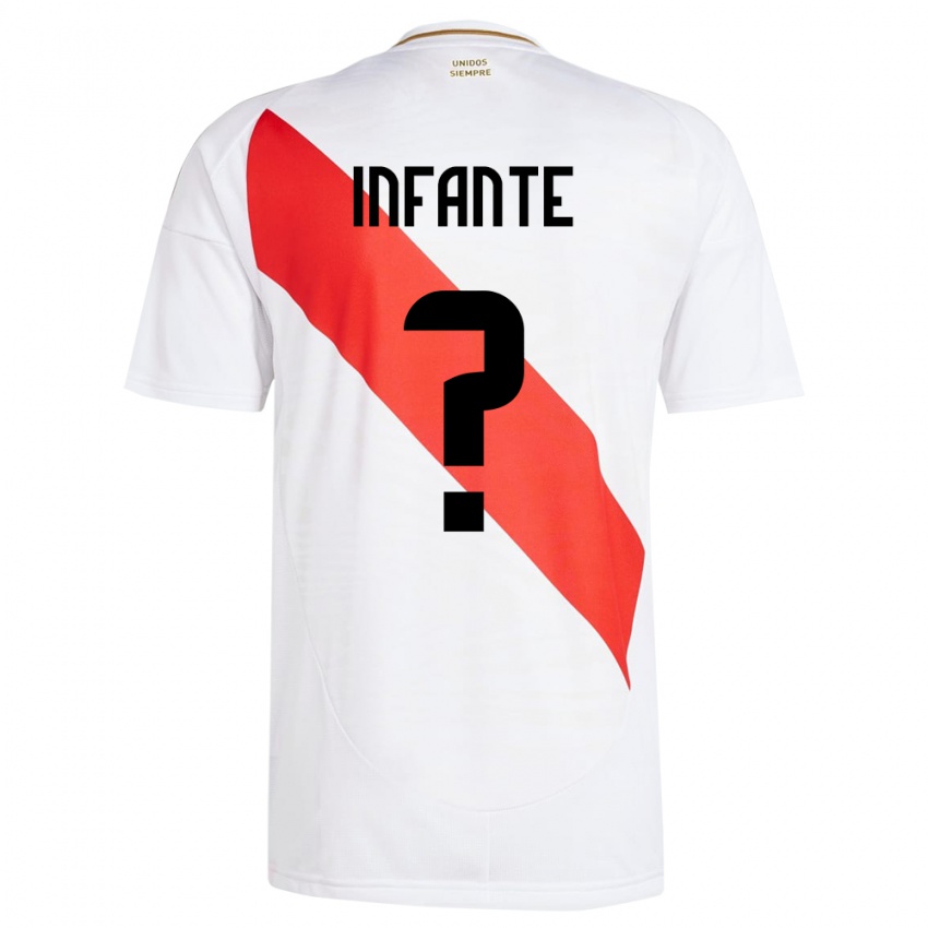 Criança Camisola Peru Maycol Infante #0 Branco Principal 24-26 Camisa Brasil