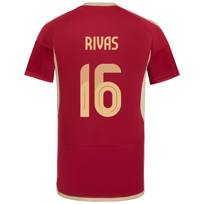 Criança Camisola Venezuela Renne Rivas #16 Borgonha Principal 24-26 Camisa Brasil