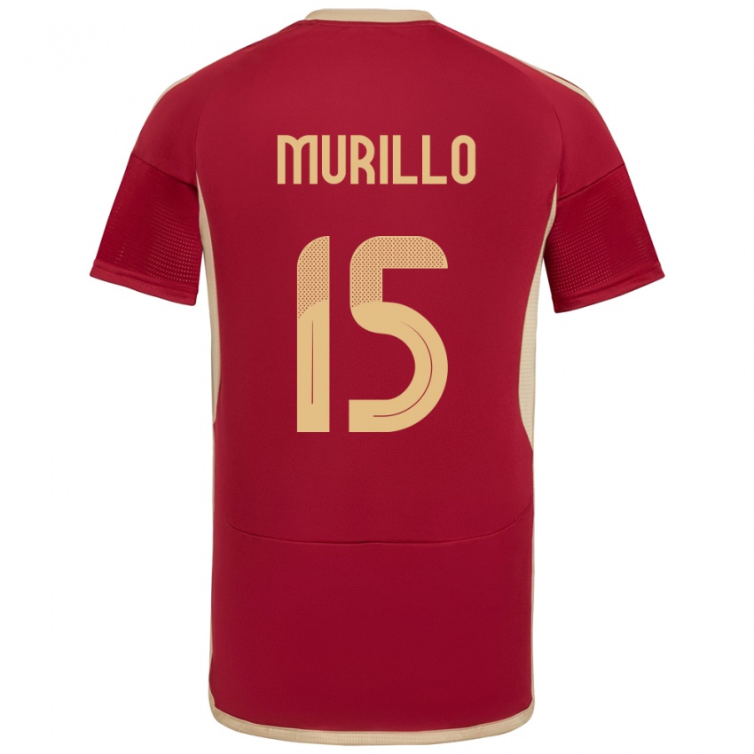 Criança Camisola Venezuela Jhon Murillo #15 Borgonha Principal 24-26 Camisa Brasil