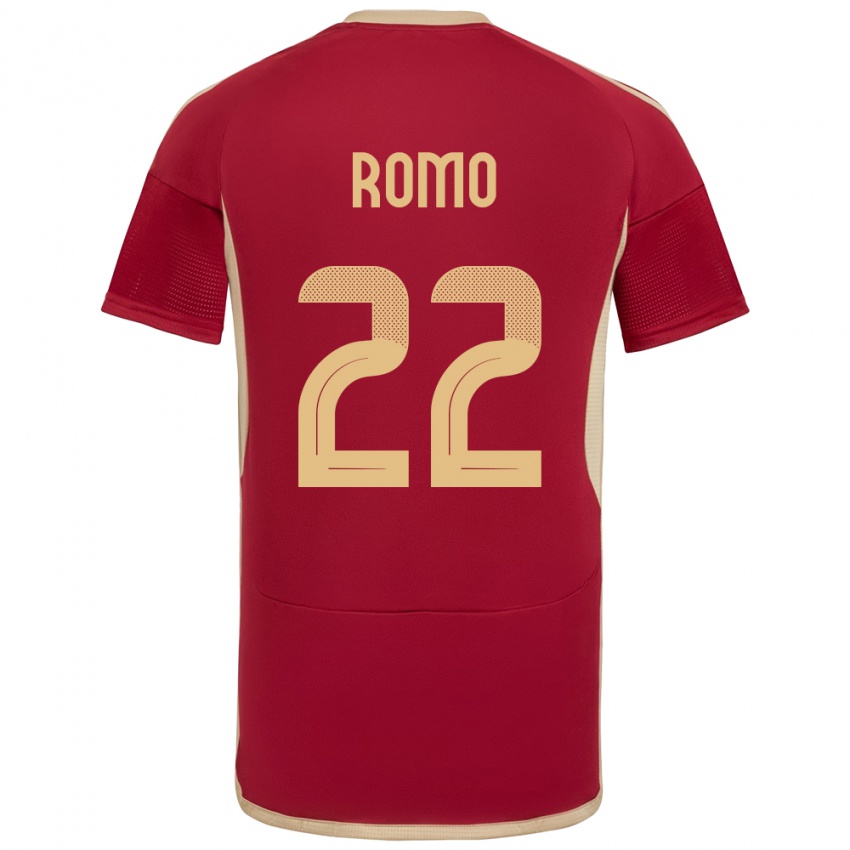 Criança Camisola Venezuela Rafael Romo #22 Borgonha Principal 24-26 Camisa Brasil