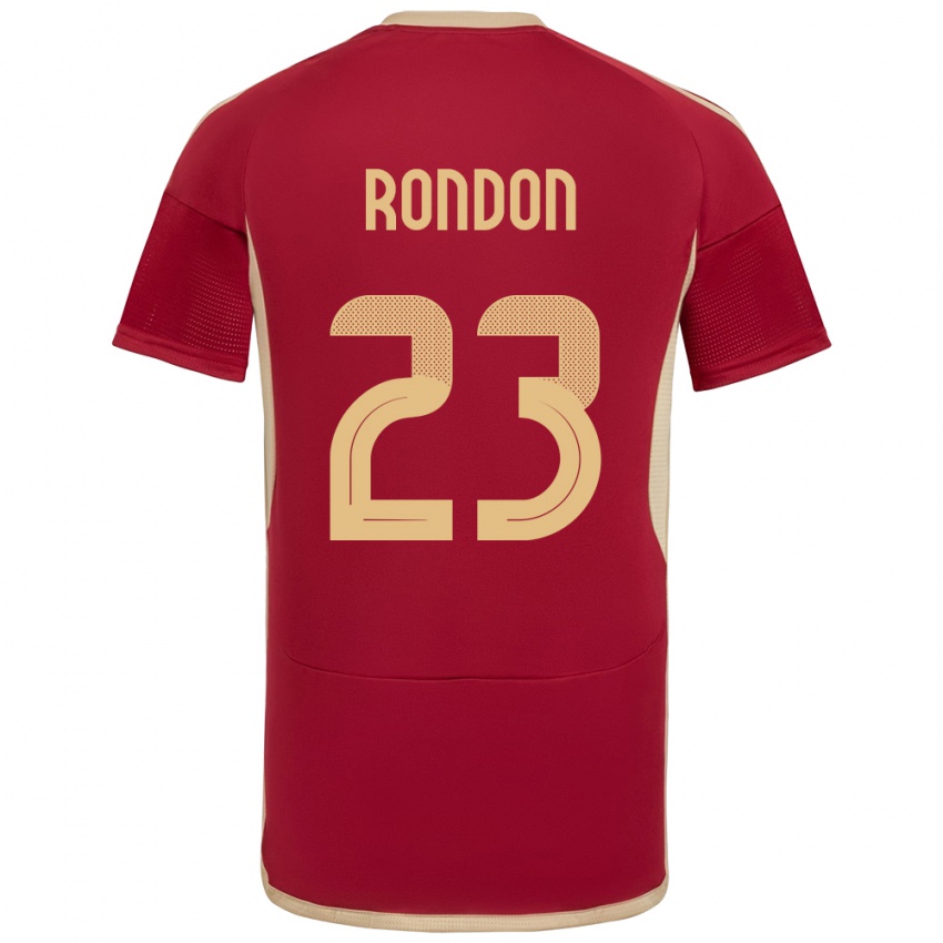 Criança Camisola Venezuela Salomón Rondón #23 Borgonha Principal 24-26 Camisa Brasil