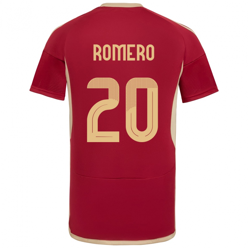 Criança Camisola Venezuela Andrés Romero #20 Borgonha Principal 24-26 Camisa Brasil