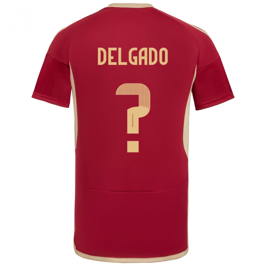 Criança Camisola Venezuela Álex Delgado #0 Borgonha Principal 24-26 Camisa Brasil