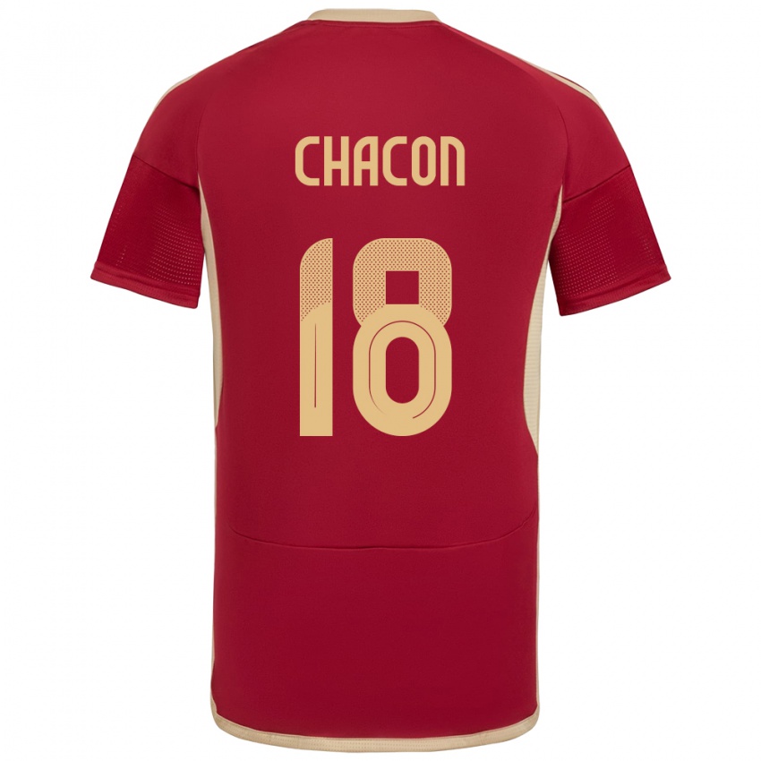 Criança Camisola Venezuela Yerson Chacón #18 Borgonha Principal 24-26 Camisa Brasil