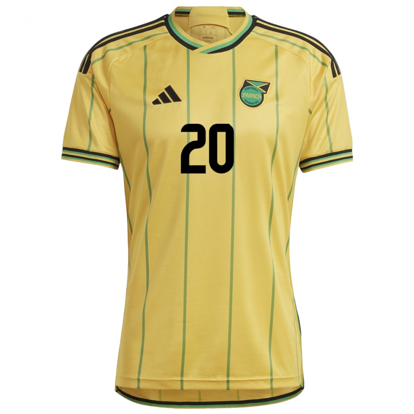 Criança Camisola Jamaica Renaldo Cephas #20 Amarelo Principal 24-26 Camisa Brasil