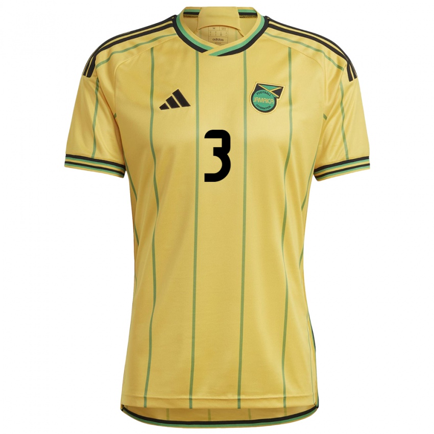 Criança Camisola Jamaica Vyan Sampson #3 Amarelo Principal 24-26 Camisa Brasil