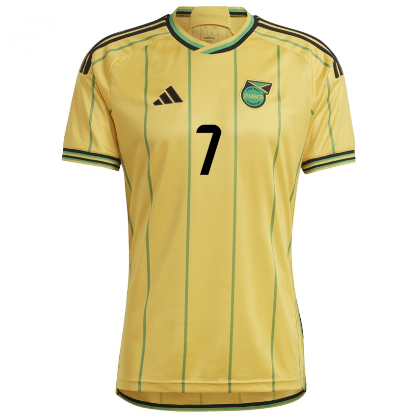 Criança Camisola Jamaica Demarai Gray #7 Amarelo Principal 24-26 Camisa Brasil