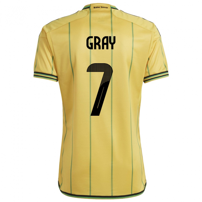 Criança Camisola Jamaica Demarai Gray #7 Amarelo Principal 24-26 Camisa Brasil