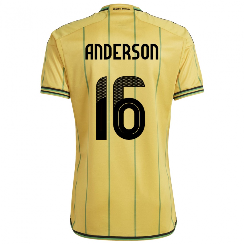 Criança Camisola Jamaica Karoy Anderson #16 Amarelo Principal 24-26 Camisa Brasil