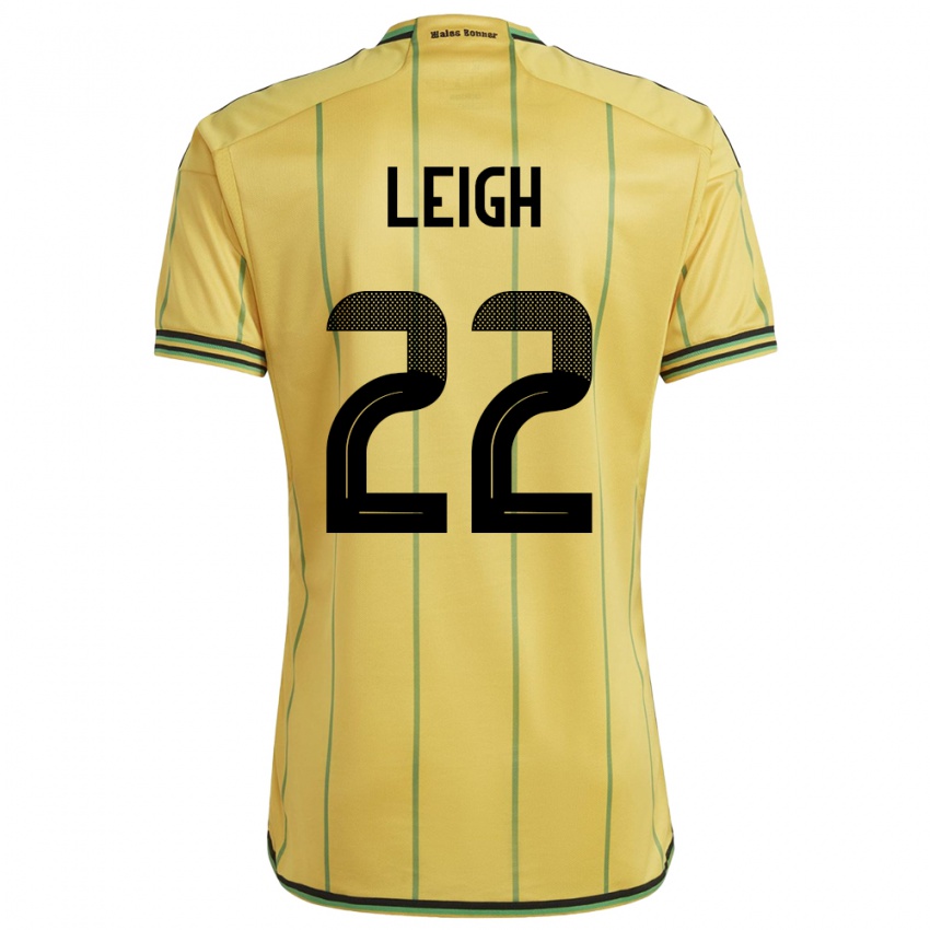 Criança Camisola Jamaica Greg Leigh #22 Amarelo Principal 24-26 Camisa Brasil