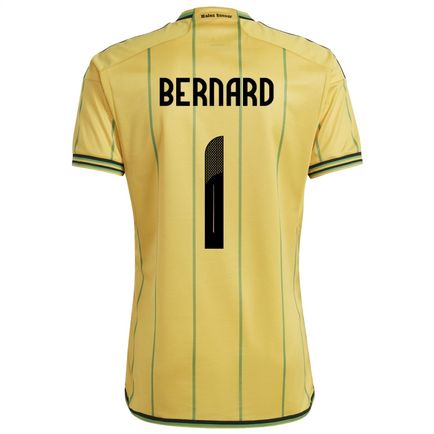 Criança Camisola Jamaica Akeem Bernard #1 Amarelo Principal 24-26 Camisa Brasil