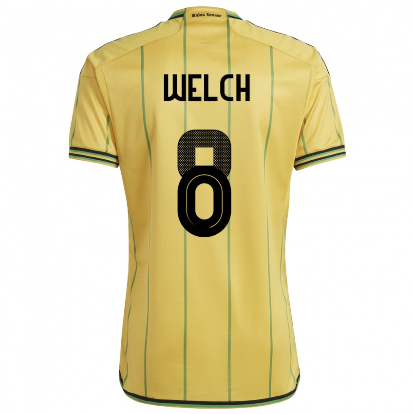 Criança Camisola Jamaica Makai Welch #8 Amarelo Principal 24-26 Camisa Brasil