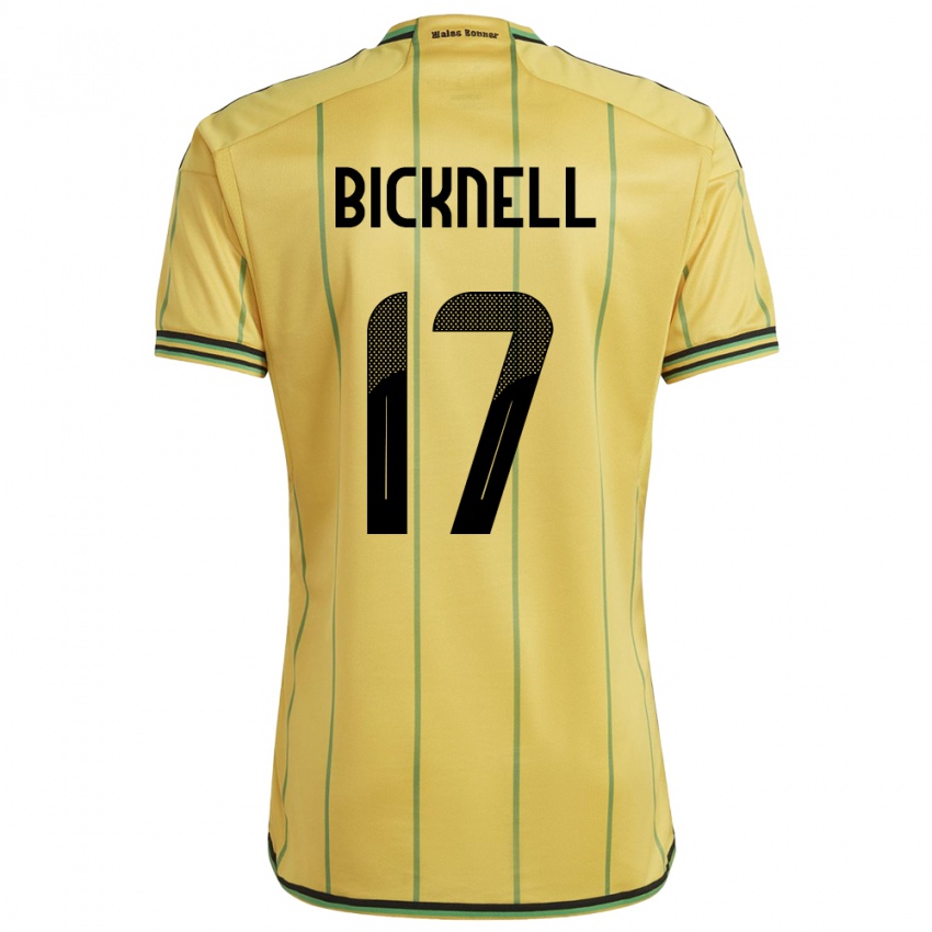 Criança Camisola Jamaica Alexander Bicknell #17 Amarelo Principal 24-26 Camisa Brasil