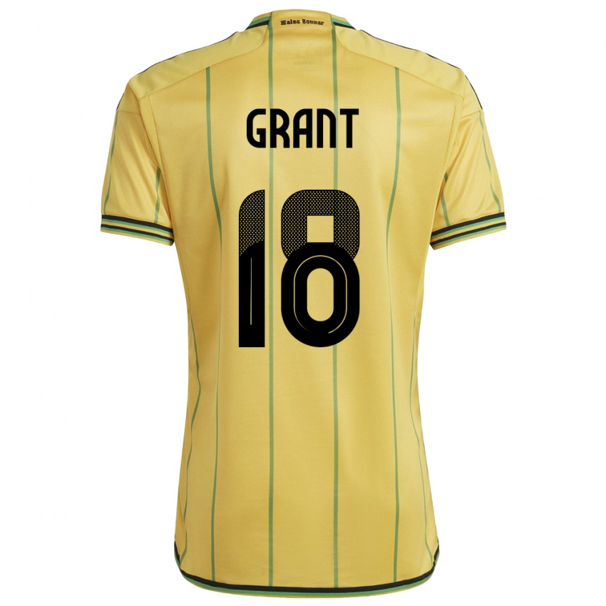 Criança Camisola Jamaica George Grant #18 Amarelo Principal 24-26 Camisa Brasil