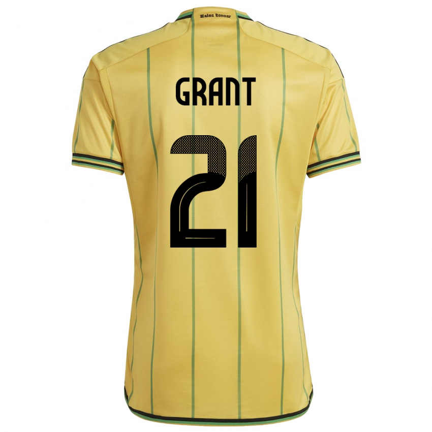 Criança Camisola Jamaica Joshua Grant #21 Amarelo Principal 24-26 Camisa Brasil