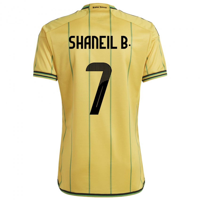 Criança Camisola Jamaica Shaneil Buckley #7 Amarelo Principal 24-26 Camisa Brasil