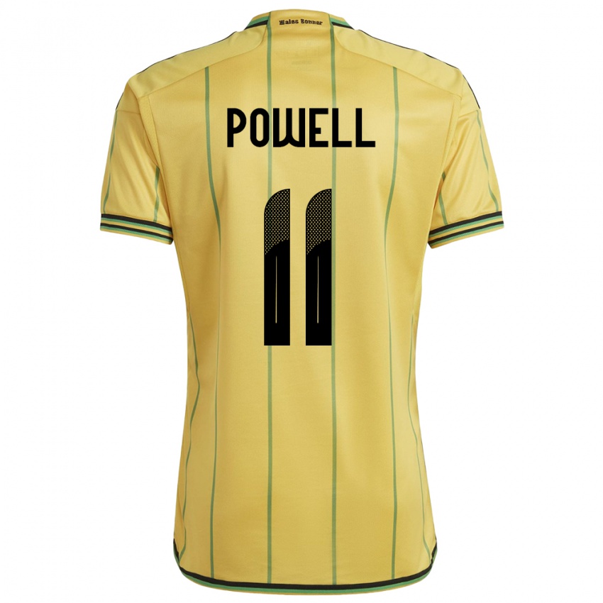 Criança Camisola Jamaica Destiny Powell #11 Amarelo Principal 24-26 Camisa Brasil