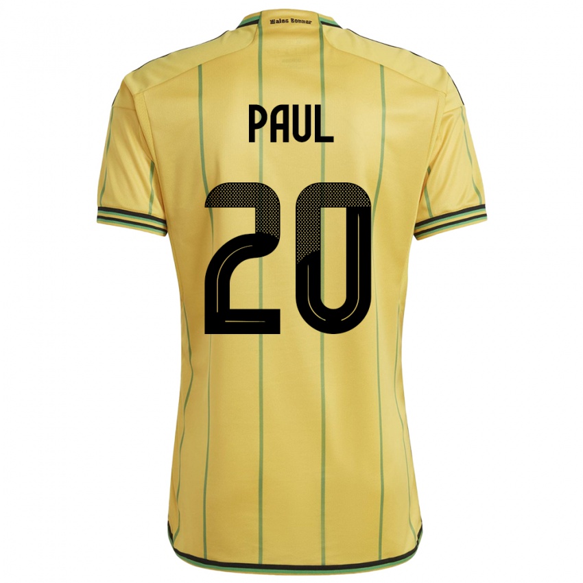 Criança Camisola Jamaica Lachante Paul #20 Amarelo Principal 24-26 Camisa Brasil