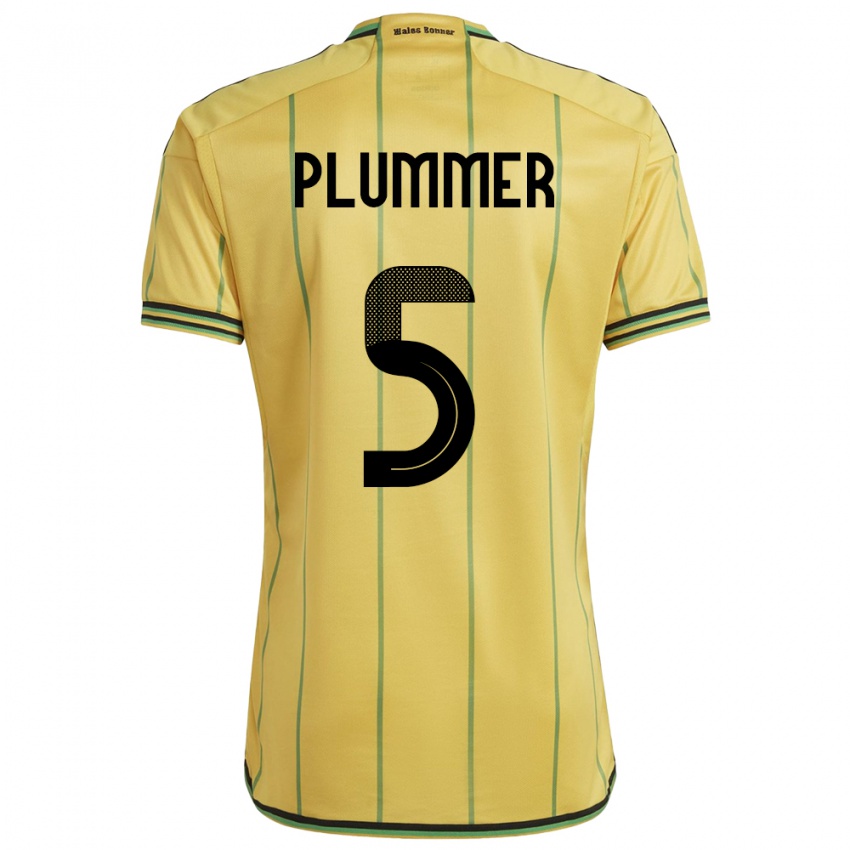 Criança Camisola Jamaica Konya Plummer #5 Amarelo Principal 24-26 Camisa Brasil