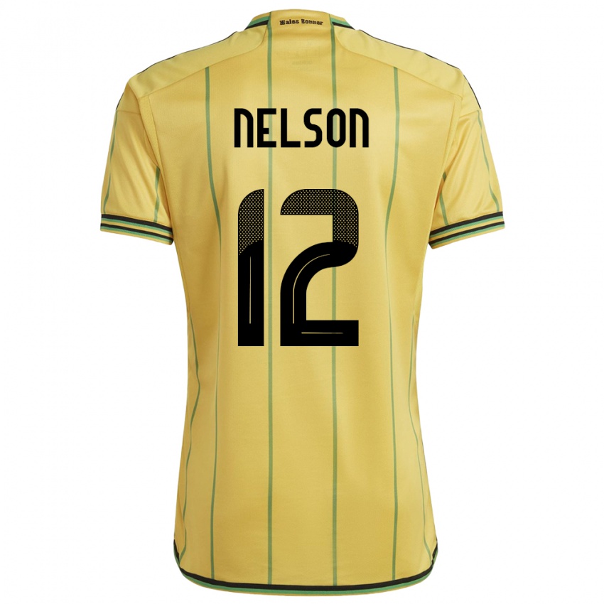 Criança Camisola Jamaica Tyiesha Nelson #12 Amarelo Principal 24-26 Camisa Brasil