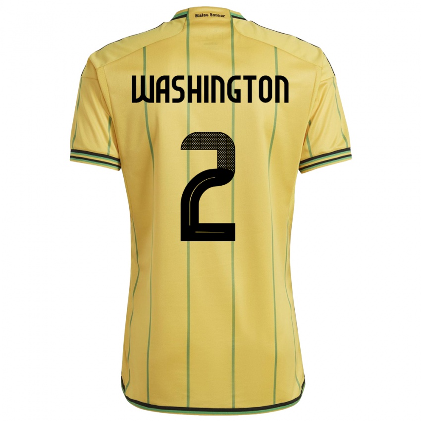 Criança Camisola Jamaica Solai Washington #2 Amarelo Principal 24-26 Camisa Brasil