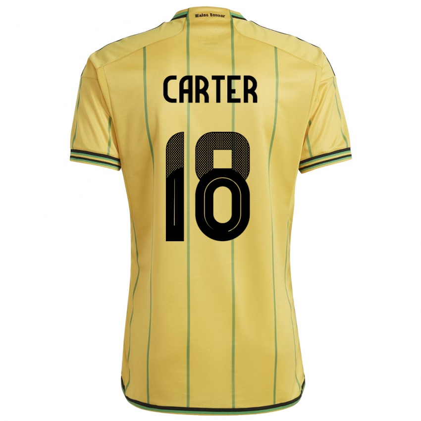 Criança Camisola Jamaica Trudi Carter #18 Amarelo Principal 24-26 Camisa Brasil