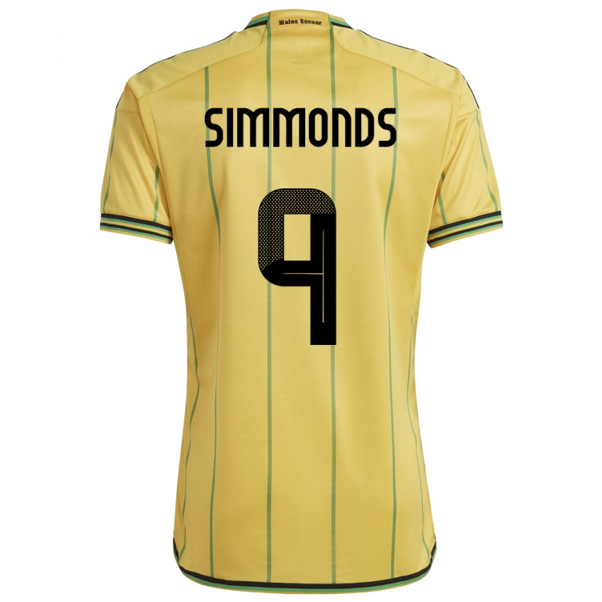 Criança Camisola Jamaica Kameron Simmonds #9 Amarelo Principal 24-26 Camisa Brasil