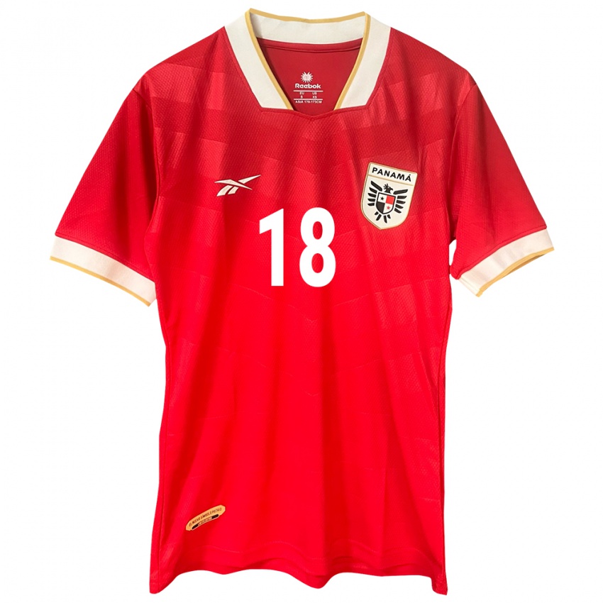 Criança Camisola Panamá Héctor Ríos #18 Vermelho Principal 24-26 Camisa Brasil