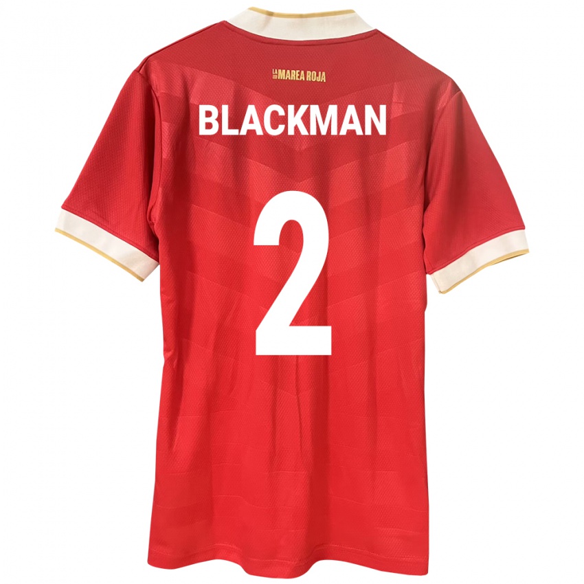 Criança Camisola Panamá César Blackman #2 Vermelho Principal 24-26 Camisa Brasil