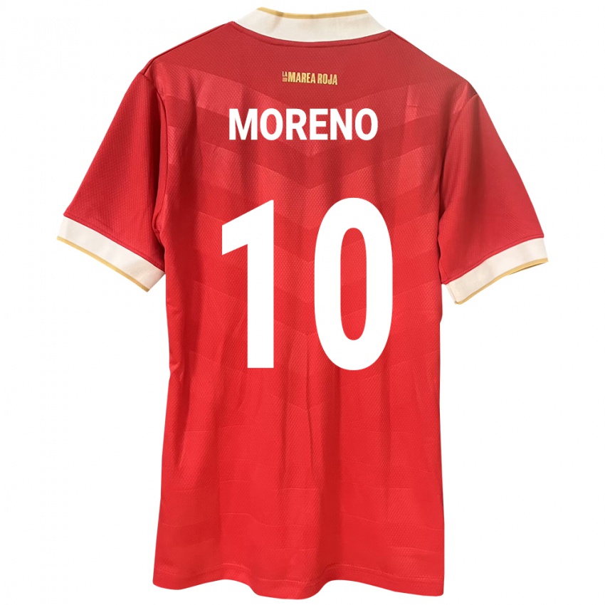 Criança Camisola Panamá Éric Moreno #10 Vermelho Principal 24-26 Camisa Brasil