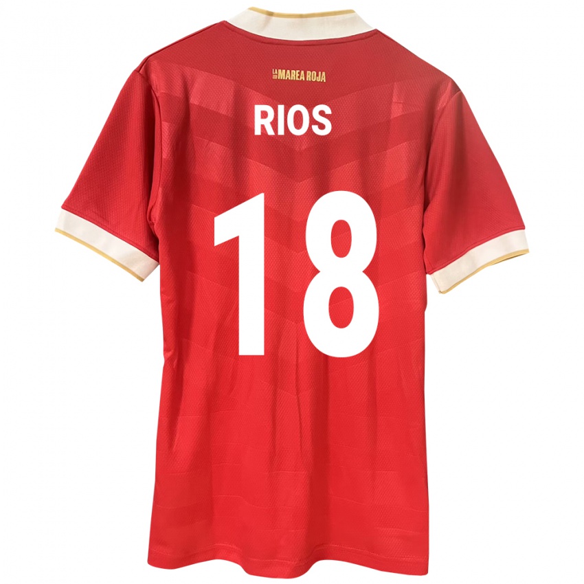 Criança Camisola Panamá Héctor Ríos #18 Vermelho Principal 24-26 Camisa Brasil