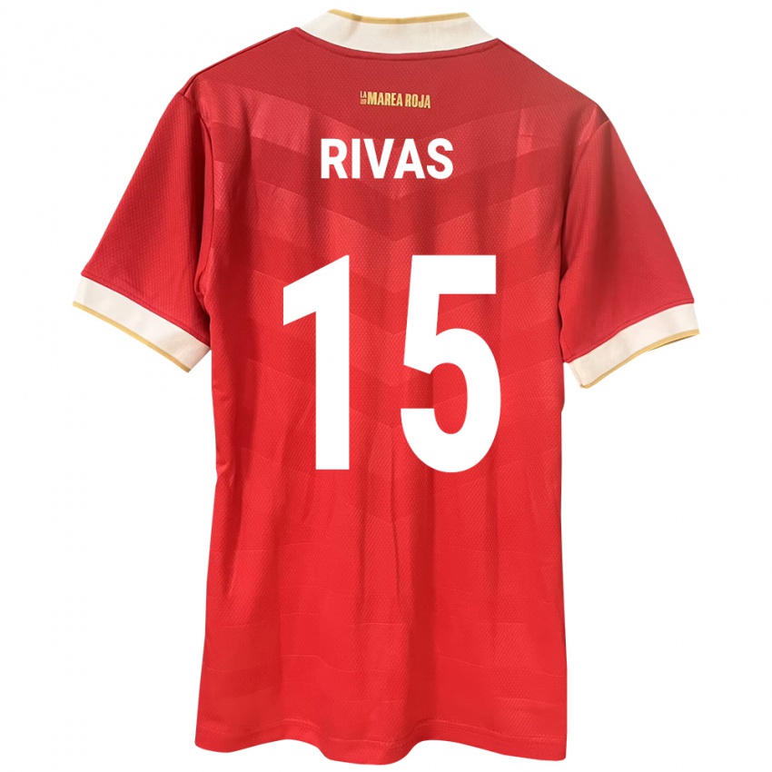 Criança Camisola Panamá Karla Rivas #15 Vermelho Principal 24-26 Camisa Brasil