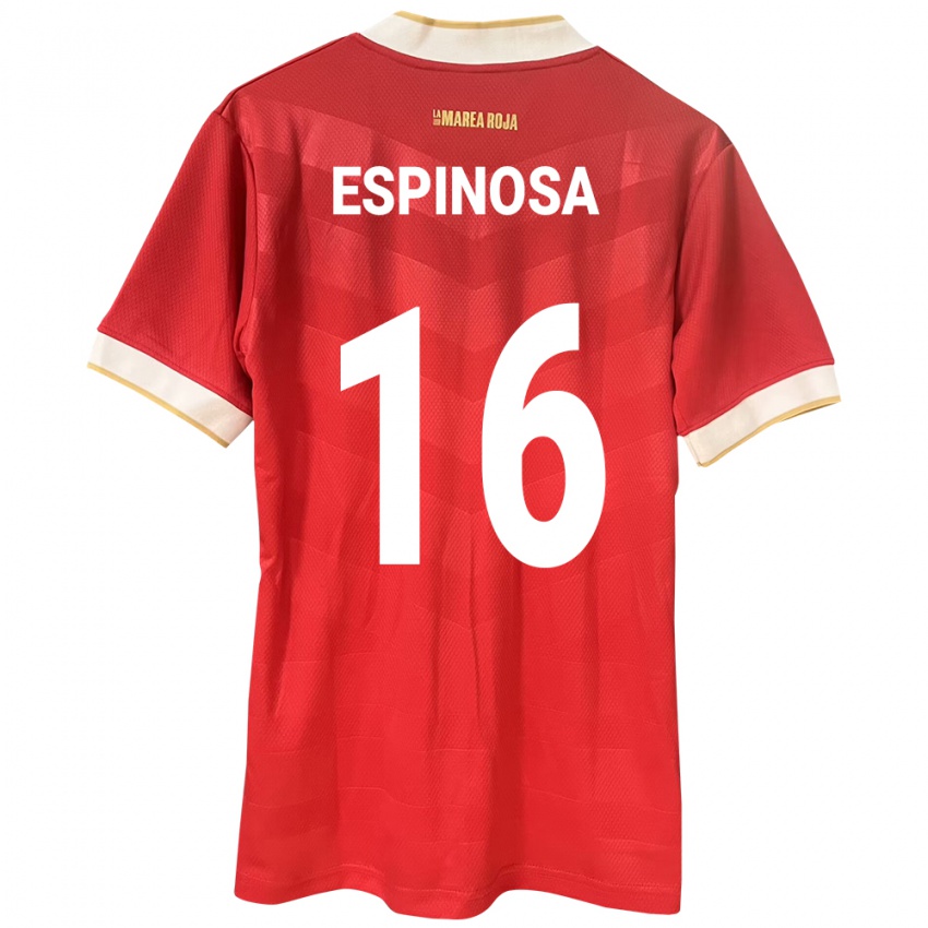Criança Camisola Panamá Rebeca Espinosa #16 Vermelho Principal 24-26 Camisa Brasil