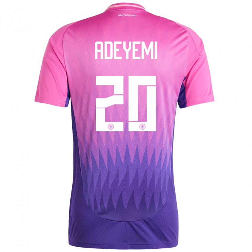 Criança Camisola Alemanha Karim Adeyemi #20 Rosa Roxo Alternativa 24-26 Camisa Brasil