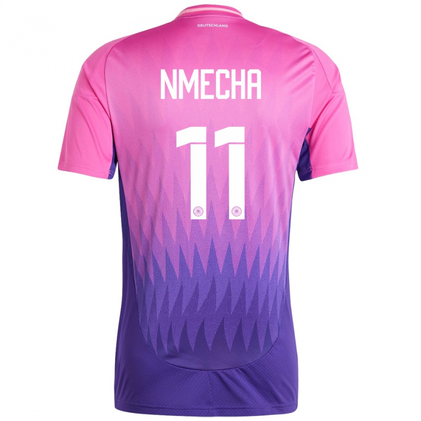 Criança Camisola Alemanha Lukas Nmecha #11 Rosa Roxo Alternativa 24-26 Camisa Brasil