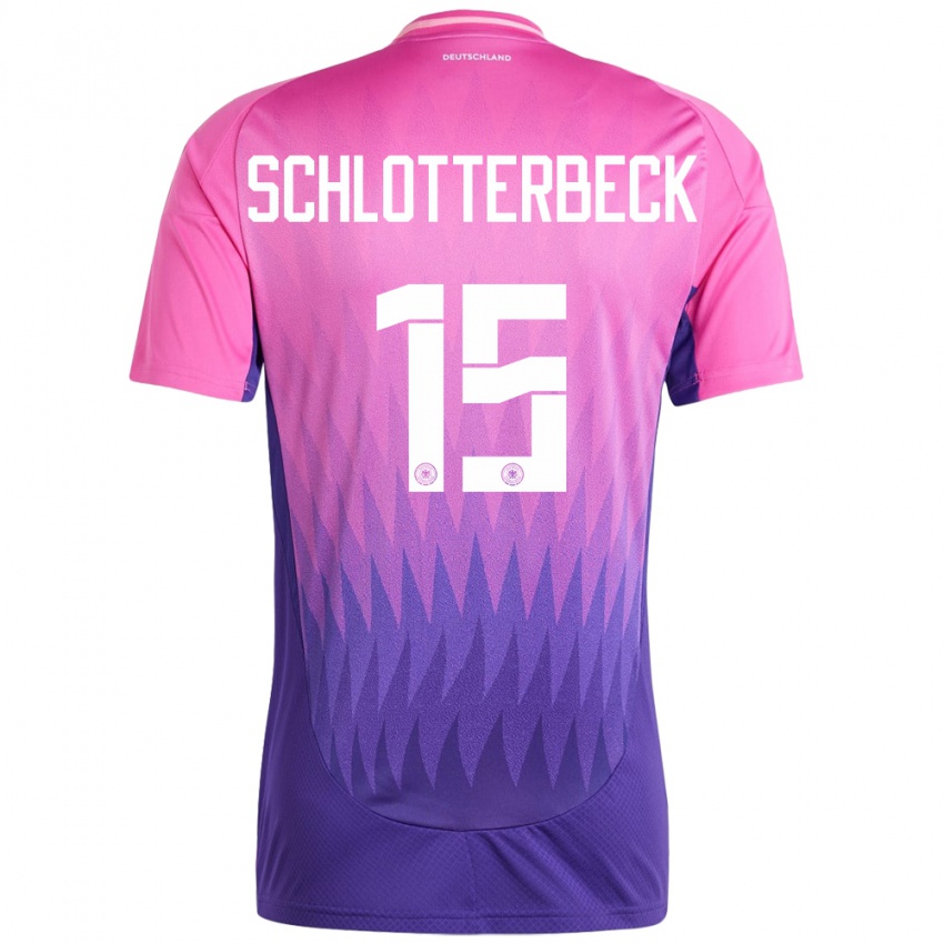 Criança Camisola Alemanha Nico Schlotterbeck #15 Rosa Roxo Alternativa 24-26 Camisa Brasil