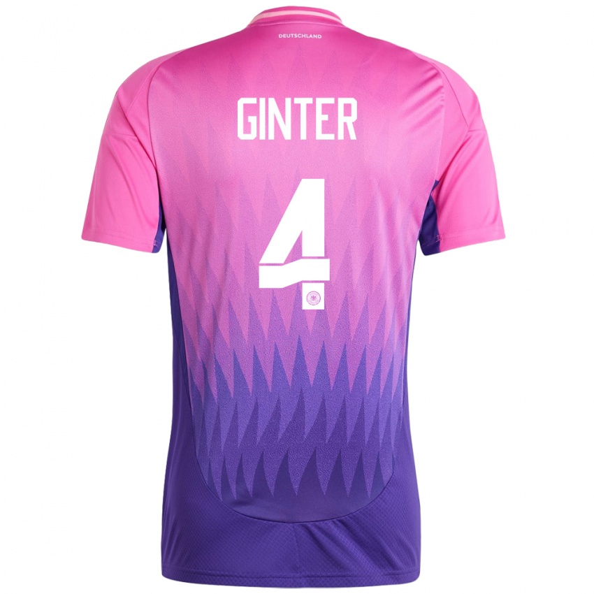 Criança Camisola Alemanha Matthias Ginter #4 Rosa Roxo Alternativa 24-26 Camisa Brasil