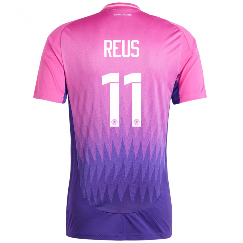 Criança Camisola Alemanha Marco Reus #11 Rosa Roxo Alternativa 24-26 Camisa Brasil