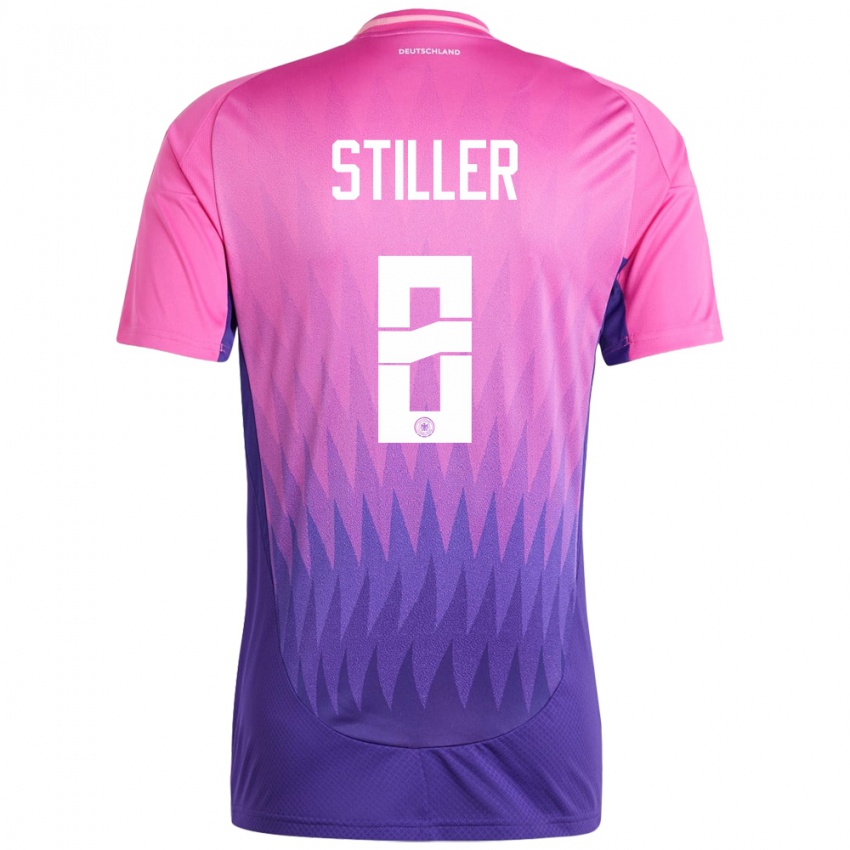 Criança Camisola Alemanha Angelo Stiller #8 Rosa Roxo Alternativa 24-26 Camisa Brasil