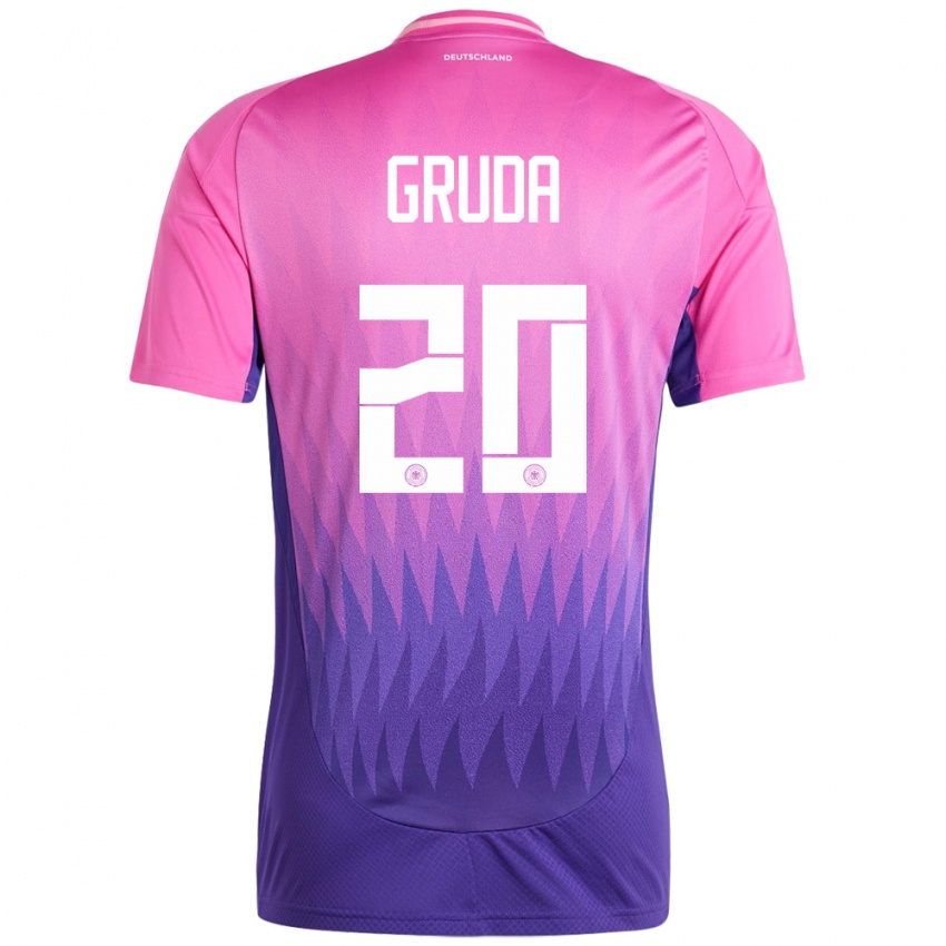 Criança Camisola Alemanha Brajan Gruda #20 Rosa Roxo Alternativa 24-26 Camisa Brasil